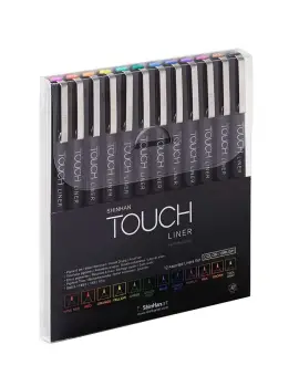 Touch Liner Set of 12 with brush nib