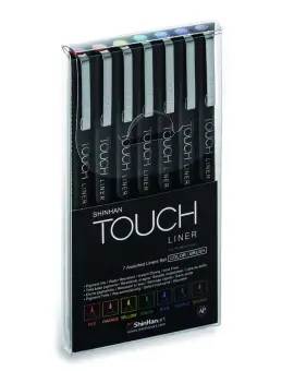 Touch Liner Set of 7 with brush nib