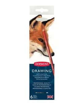 Drawing pencil set of 6 in tin box