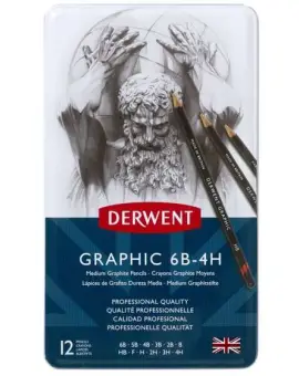 Graphic pencil set of 12 "medium" 6B-4H