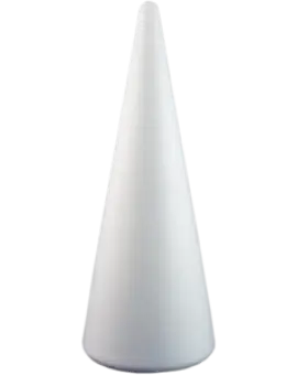 Conical polystyrenes