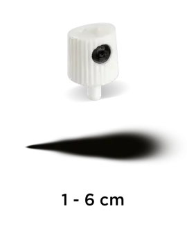 Festékszóró fej "NY Fat" (fehér/fekete) 1-6cm