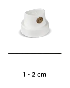 Festékszóró fej "Szupervékony" (fehér/arany) 1-2 cm