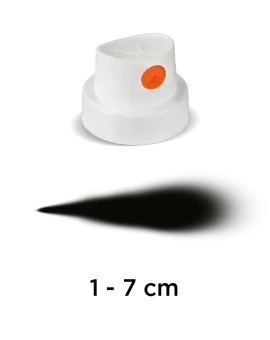 Festékszóró fej "Csendes" (fehér/narancssárga) 1-7cm