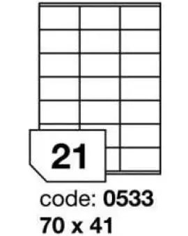 Rayfilm 0533 70x41mm 21pcs/sheet