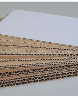 Corrugated board, "EB" wave 3,5mm brown/brown