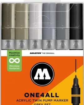 One4all Twin (1,5mm/4mm) Grey Set of 6