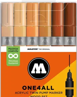 One4all Twin (1,5mm/4mm) Wood Set of 6