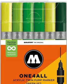 One4all Twin (1,5mm/4mm) Green Set of 6