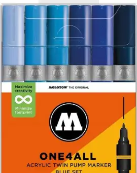 One4all Twin (1,5mm/4mm) Blue Set of 6