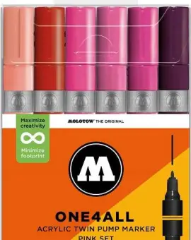 One4all Twin (1,5mm/4mm) Pink Set of 6